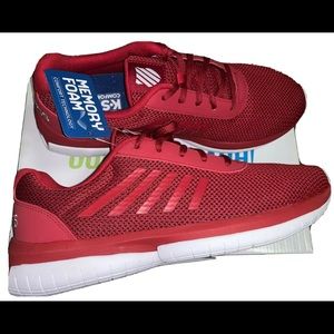 Men K-Swiss Tubes Infinity CMF Mesh Upper 05481-619 Chili Pepper White SZ 9.5